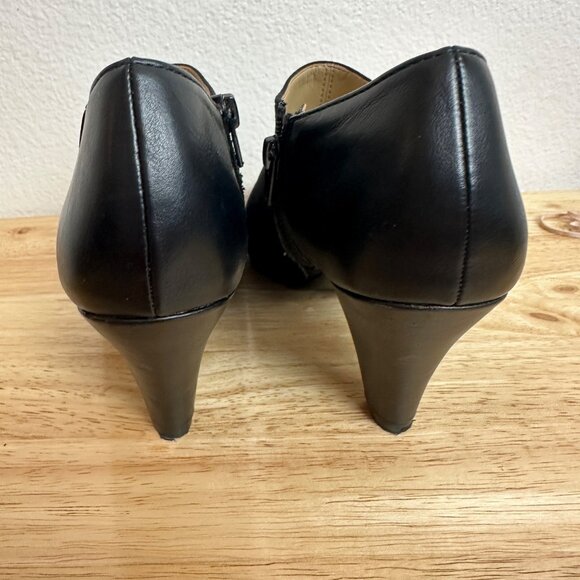 Naturalizer Black Suede & Leather Ankle Booties Size 8.5 - Picture 4 of 16